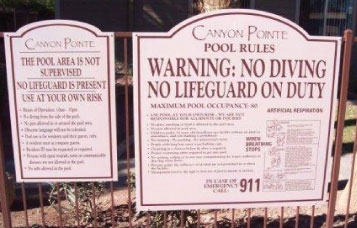 Metal Signs - Pool Safety