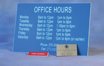 Engraved Plastic Signs