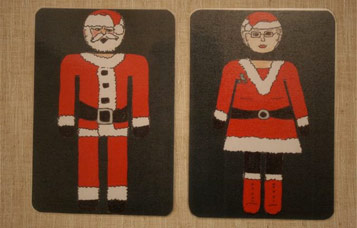Restroom Signs - Santas