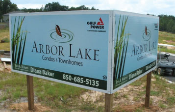 Temporary Post and Panel Sign