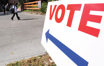 Directional Vote Sign