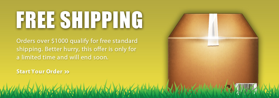 Free shipping on orders over $1000